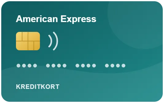 Illustration av ett kreditkort med texten American Express